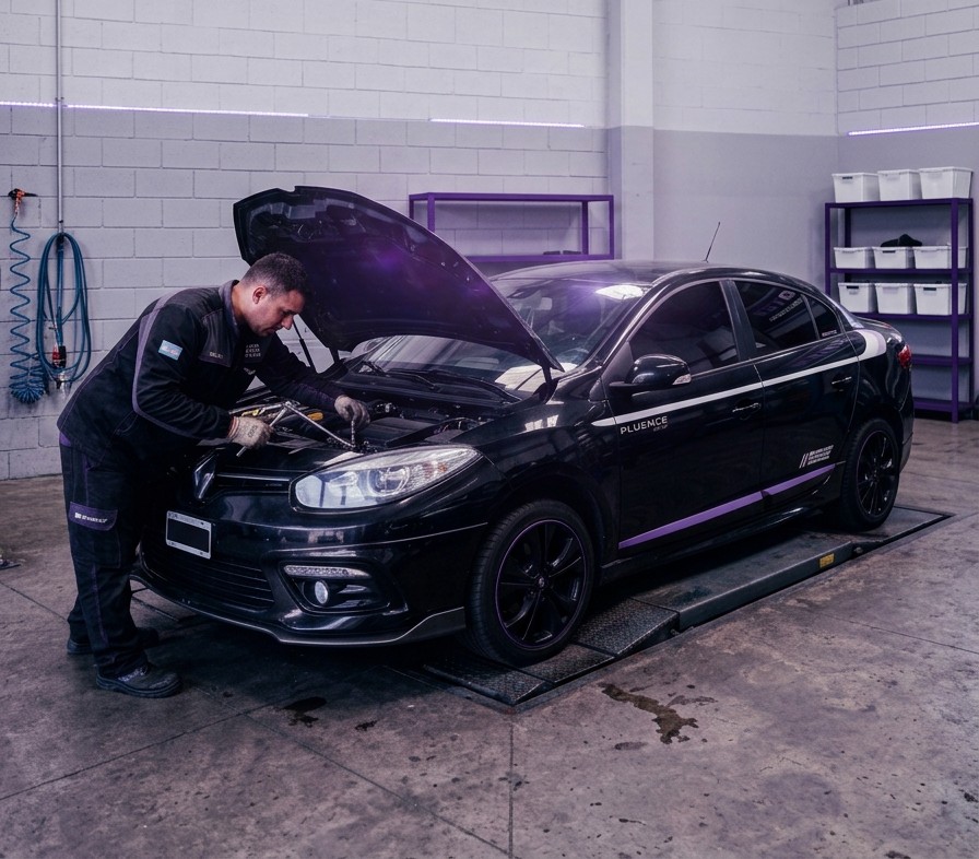 Auto en el taller